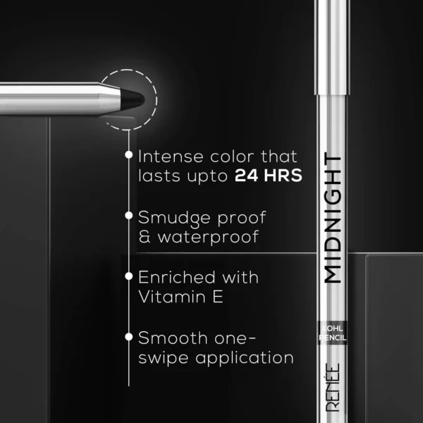 Renee Midnight Kohl Pencil Kajal - Image 3