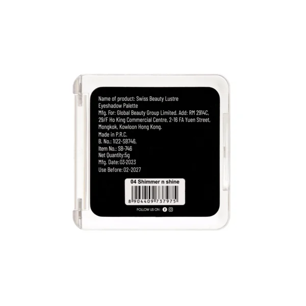 Swiss Beauty - Lustre Eyeshadow Palette - Image 3