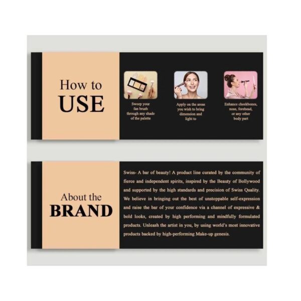 Swiss Beauty - Ultra Glow Highlight & Bronzer Face Palette - Image 5