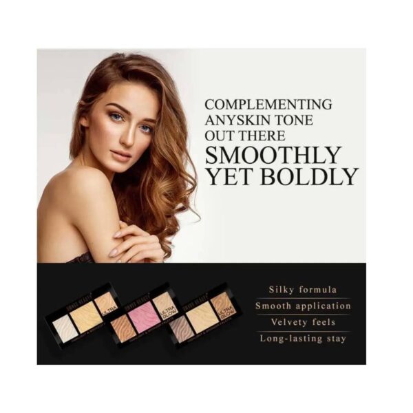 Swiss Beauty - Ultra Glow Highlight & Bronzer Face Palette - Image 3