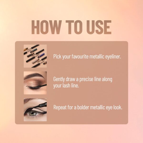 Swiss-Beauty - Metallic Eyeliner, Eye MakeUp - Image 7