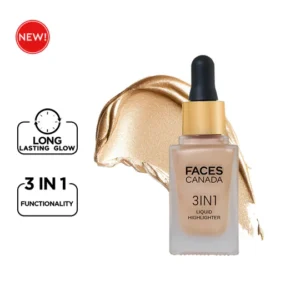 Faces Canada - 3 in 1 Liquid Highlighter (Functionality, Long-lasting glow, Easily Blendable)