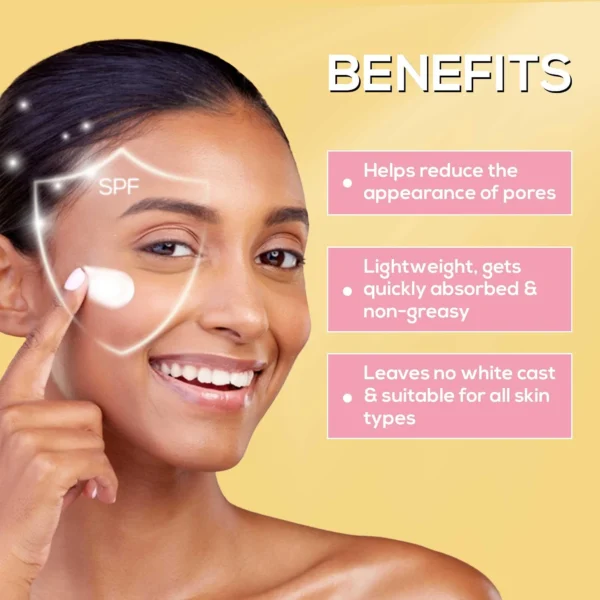 RENEE - Pore Minimizing Sunscreen SPF 70 With 2% Niacinamide, 2% Peptide Complex & 3% Multivitamins - Image 4