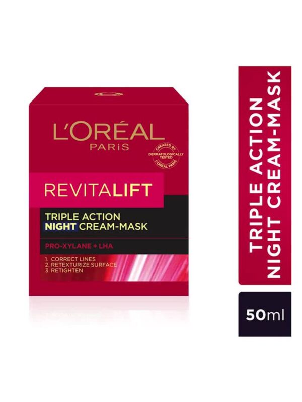 Loreal Paris - Revitalift Triple Action Night Cream Mask with Pro-Xylane - Image 2