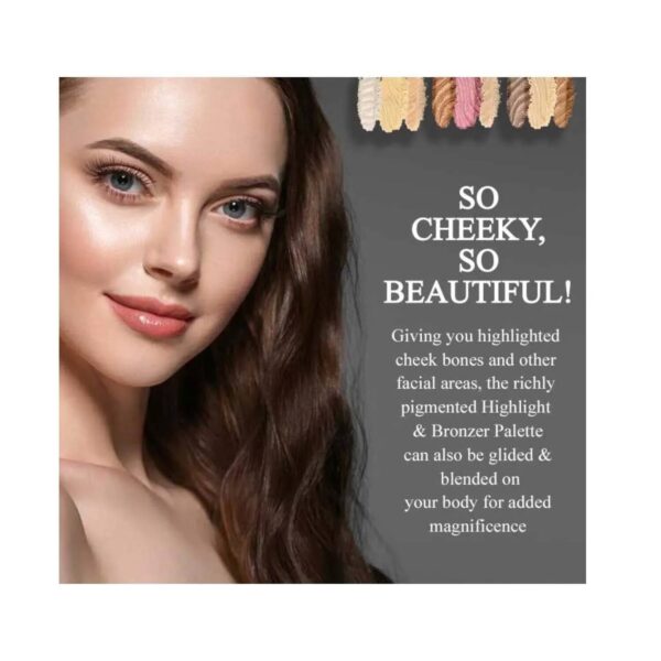 Swiss Beauty - Ultra Glow Highlight & Bronzer Face Palette - Image 4