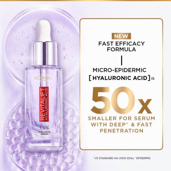 Loreal Paris - Revitalift Hydrating Acid With 1.5 % Hyaluronic Peplumping Serum - Image 3