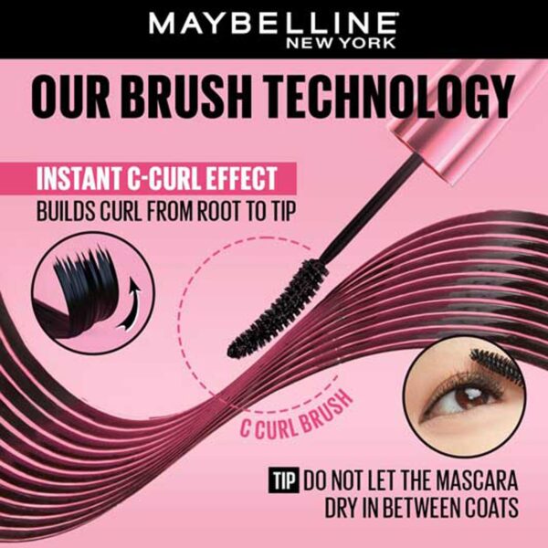Maybelline - New York Hypercurl Waterproof Mascara - Black - Image 5