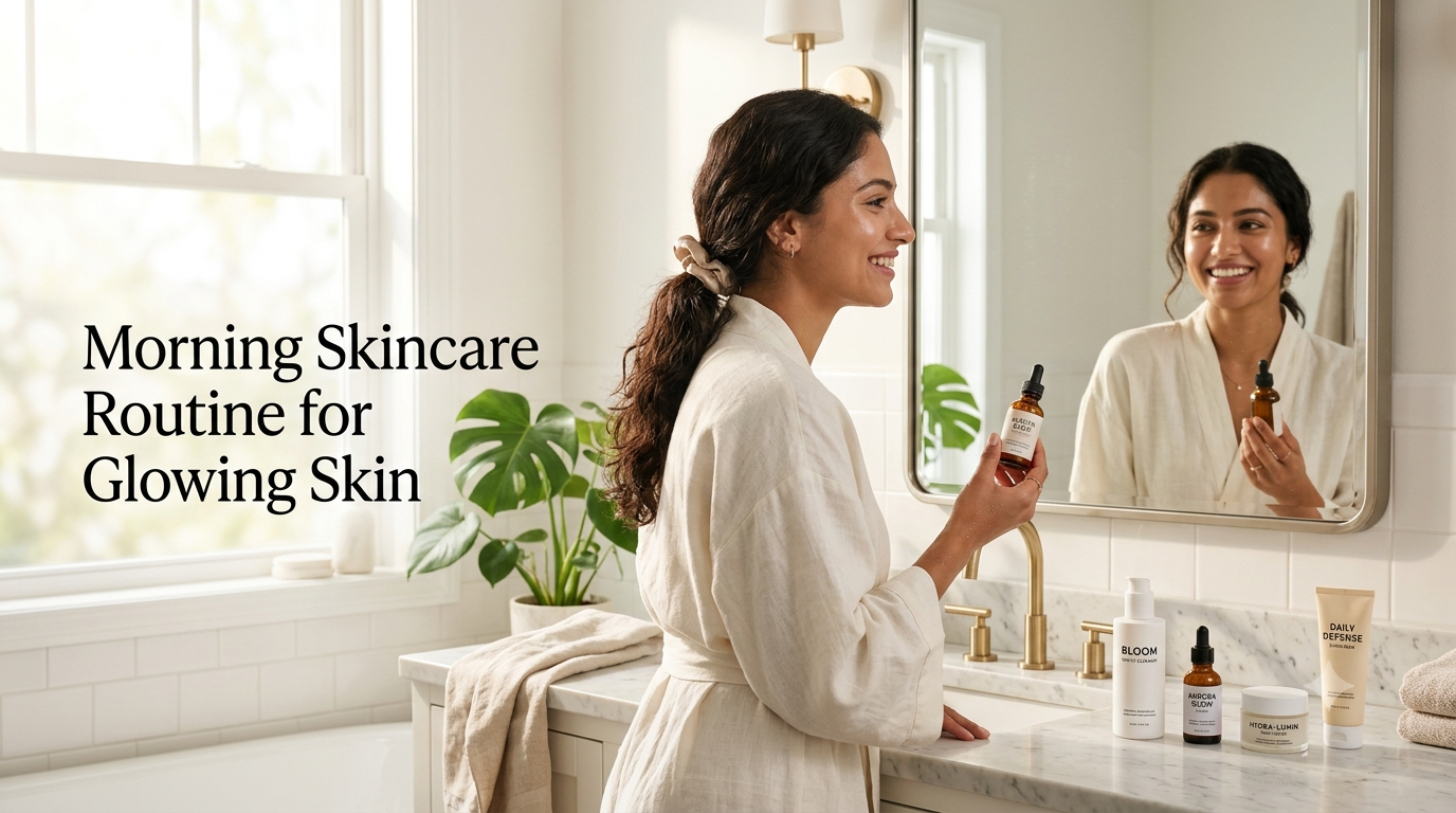 Morning Skincare Routine for Glowing Skin: A Simple Step-by-Step Guide